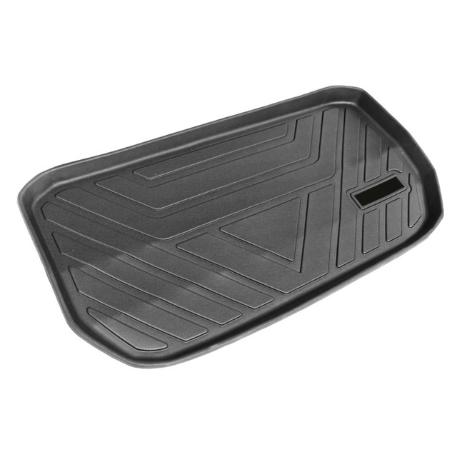 For Tesla Model Y 2022 2021 2020 Floor Mats Plain TPE Full Set Trunk Franc Mat Cargo Tray Liners Lower Cabin Car Boot Mats