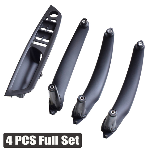 4pcs/set High Quality Left Hand Driver Door Pull Handles Kit Car Interior Replacement Parts For BMW X5 X6 E70 E71 2007-2013