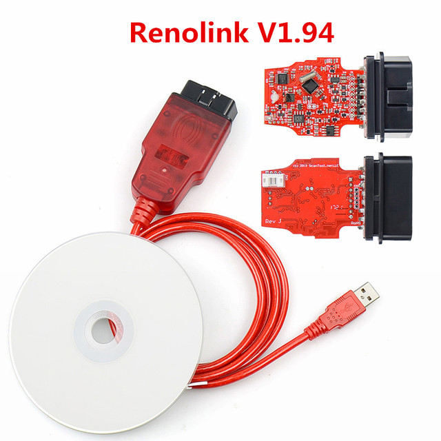 2022 Newest Renolink OBD2 Diagnostic Interface V1.87/V1.94 for Re-nault/D-acia ECU Programmer Airbag/Coding Key Multifunction