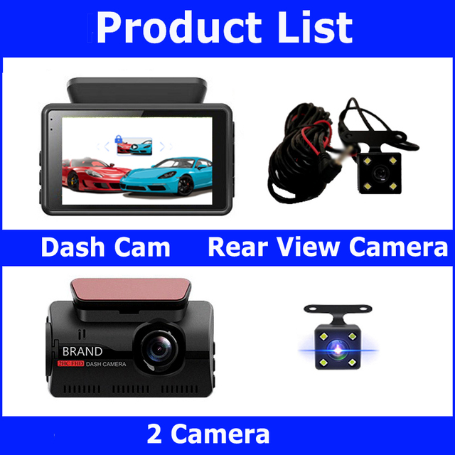 FHD Car DVR Recorders Car Dash Cam Dual Record Video Recorder Dash Cam 1080P DVR Night Vision Video Recorders Dashcam