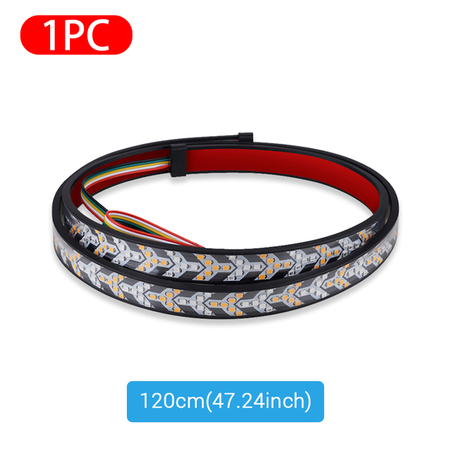 12V/24V Car LED Tailgate Light Strip Flexible Driving Turn Signal Light Bar Car Daytime Running Lights for SUV Jeep Pickup Truck