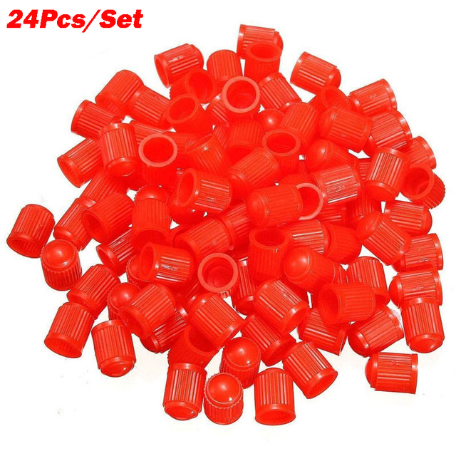 24pcs/set Plastic Car Truck Bike Tire Tire Wheel Valve Stem Caps Dust Covers Auto Motorcycle Airtight Stem Air Caps High Quality