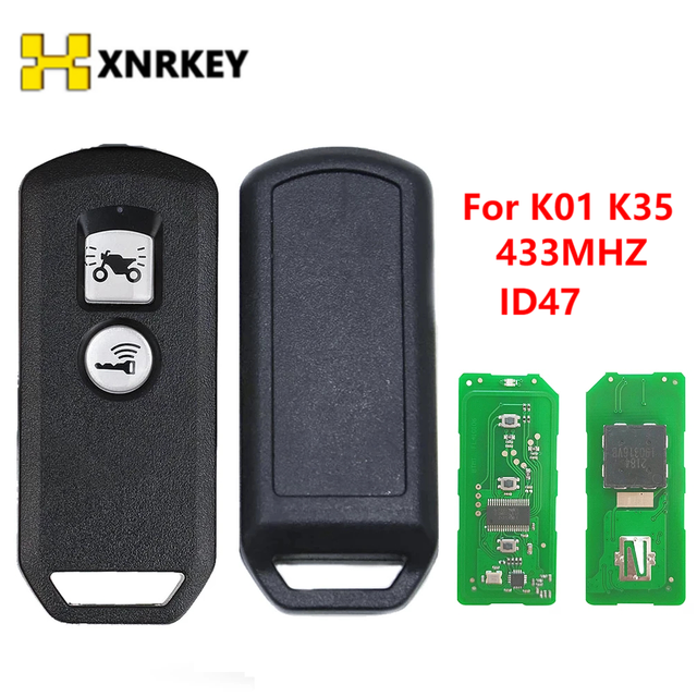 XNRKEY Smart Card 433Mhz ID47 Remote Key for Honda for K01 K77 K35V3 ADV SH 150 Forza 300 125 PCX150 2018 Motorcycle Scooter