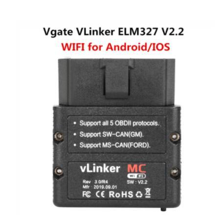 Vgate VLinker MC+ELM327 V2.2 WIFI forecast ELM 327 for Car OBD2 Bluetooth 4.0 Car Diagnostic Scanner Tool for Android/IOS