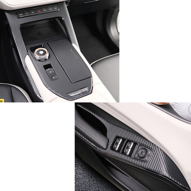 For Haval H6 2021 Car Console Gearbox Dashboard Sticker Strips Carbon Fiber Tape Saloon Garnish Interior Decoration Accessories