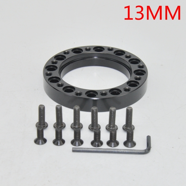 Universal Steering Wheel Hub Spacer 13mm 51mm 76mm 101mm 128mm Steering Wheel Hub Boss Kit Adapter Spacer Black