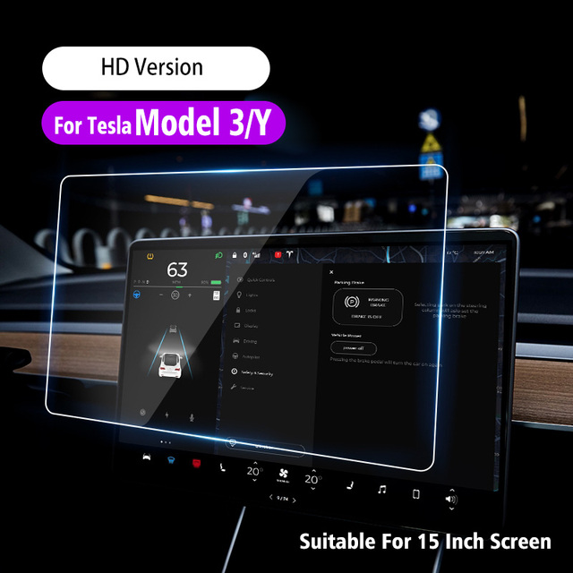 Car Windshield Tempered Film for Tesla Model 3 Model Y Center Control Touch Navigation Screen Protector Decoration Accessories