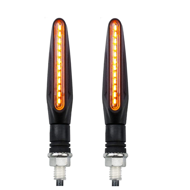 Universal Motorcycle Turn Signal Light 12V Led Moto Water Flow Blinker Bendable Motorcycle Flashing Lights Signal Lamp