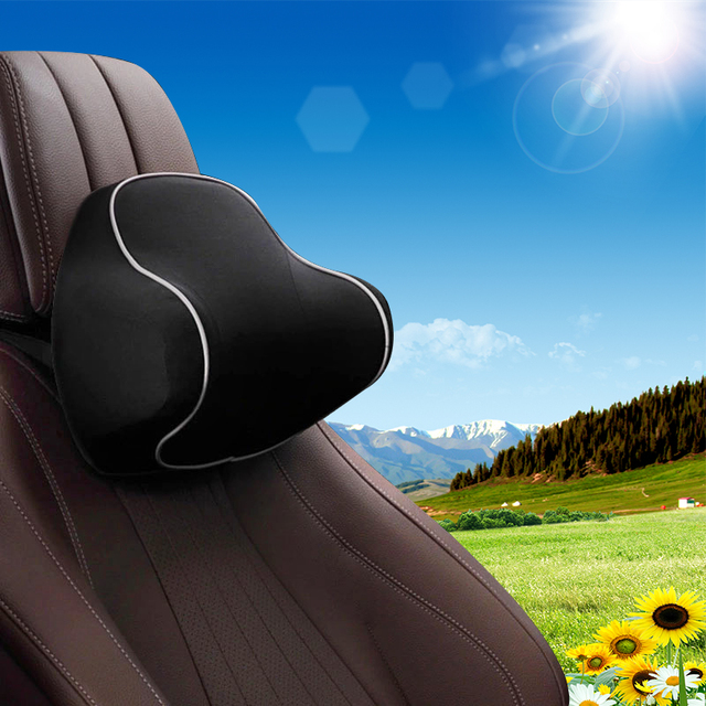 Memory Space Massage Car Neck Pillow Headrest Rest Universal Head Pillow Backrest Lumbar Supplier Pillow Car Accessories