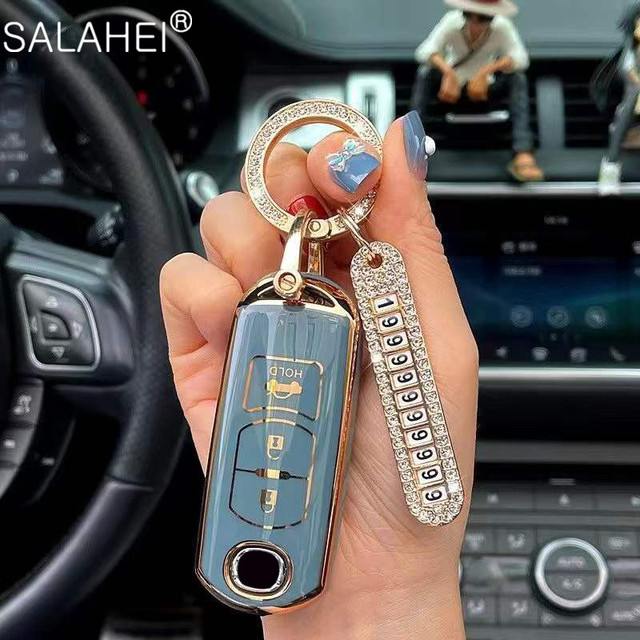 1pc New TPU Car Key Shell Cover For Mazda 3 Alexa CX30 CX-30 CX-5 CX5 CX3 CX-3 CX8 CX-8 CX9 CX-9 Protector Car Accessories