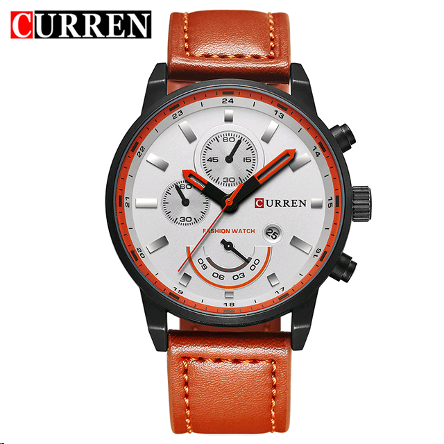 CURREN 8217 Fashion Quartz Men's Watches Luxury Leather Strap Waterproof Casual Men's Watch Sport Men's Watch