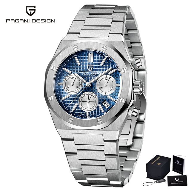 2021 New PAGANI Design Men Sports Quartz Watches Top Brand Sapphire Stainless Steel 200M Waterproof Chronograph Reloj Hombre