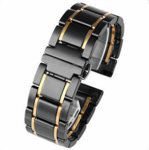 Ceramic Band for Samsung Galaxy Watch 4 40/44mm Watch4 Classic 42/46mm Quick Release Strap with Butterfly Buckle Bracket Watch