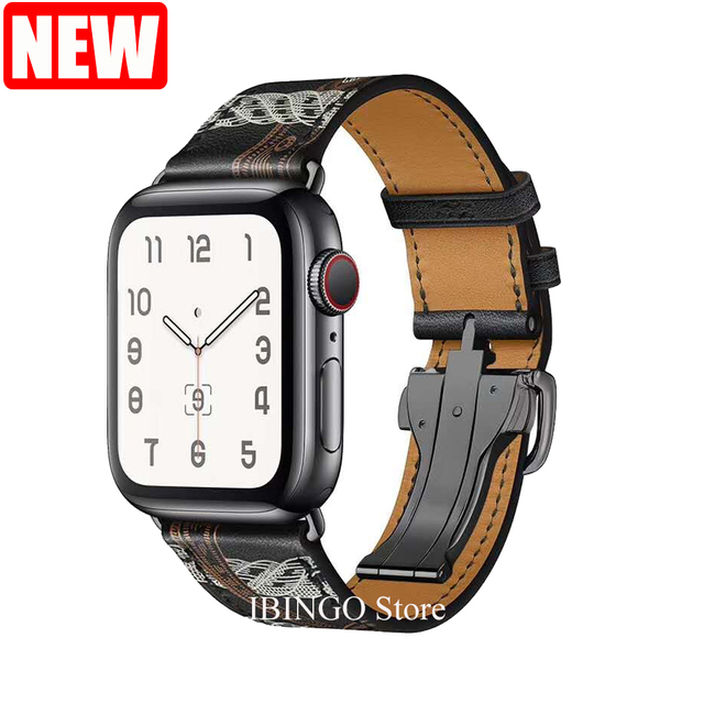 For Apple Watch Band Series 7 6 5 4 3 2 1 SE Genuine Leather Band Apple Watch 45mm 41mm 44mm 40mm 42mm 38mm Strap for iWatch