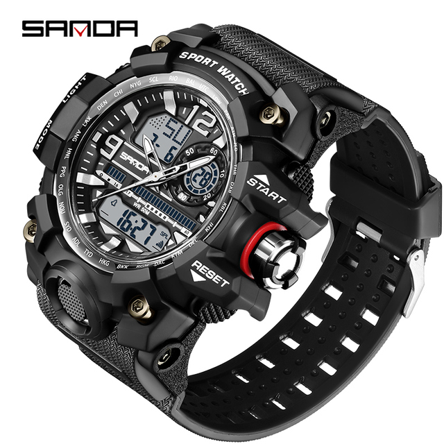 SANDA Brand G-Style Military Watch Men Digital Shock Sports Watches for Man Waterproof Electronic Wristwatch Mens 2022 Relogios