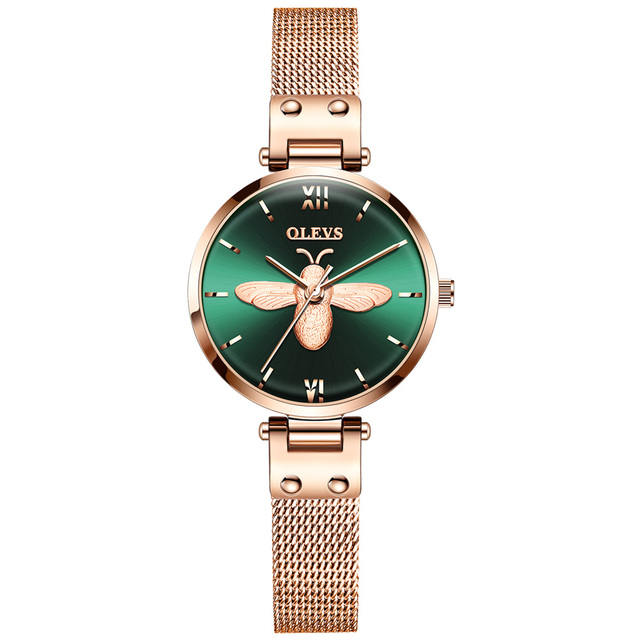 OLEVS Women Watch Dial Mesh Bracelet Watch, Lady Waterproof Quartz Watch