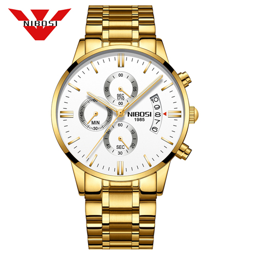 NIBOSI Relogio Masculino Mens Watches Luxury Famous Brand Men's Watch Fashion Casual Chronograph Military Quartz Wristwatch