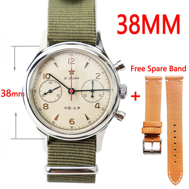 Seagull movement 1963 chronograph men's watch 38mm pilot st1901 mechanical sapphire men's watches 40mm montre homme military