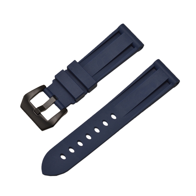 HQ Silicone Strap 20 22 24 26mm Camouflage Watch Band Silicone Rubber Watchband Replacement for PAM Strap and Steel Buckle