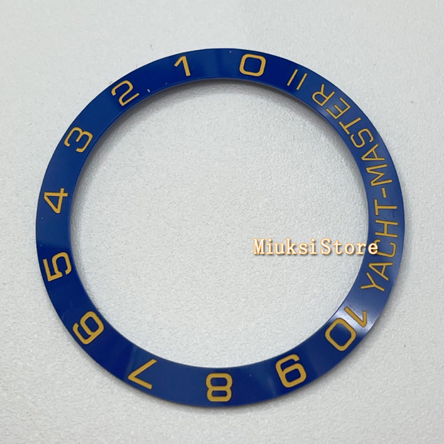 38mm/42mm Watch Bezel Yacht-Master II Sub Blue Ceramic Watch Bezel Replacement Part Accessories