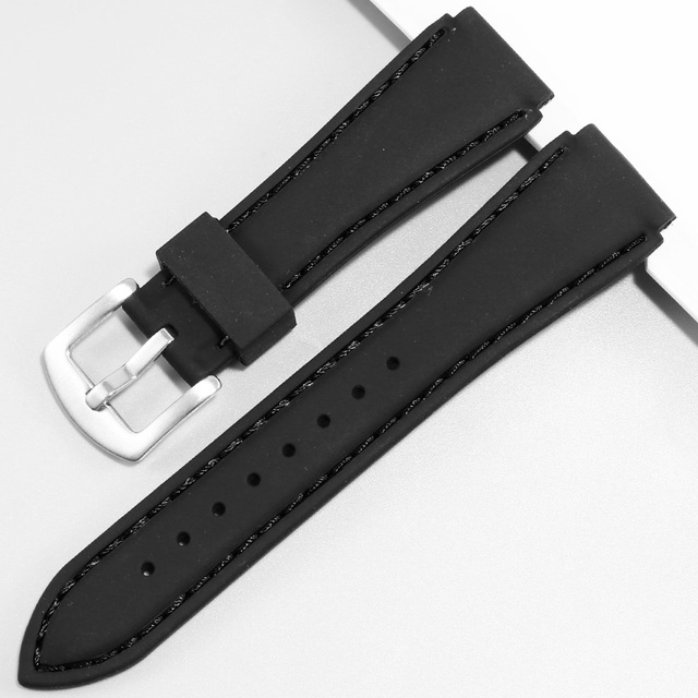 Waterproof Rubber Strap Pin Buckle Men's Bracelet Replacement Casio AE1200 MRW200H Convex Silicone Watchband 18mm 20mm