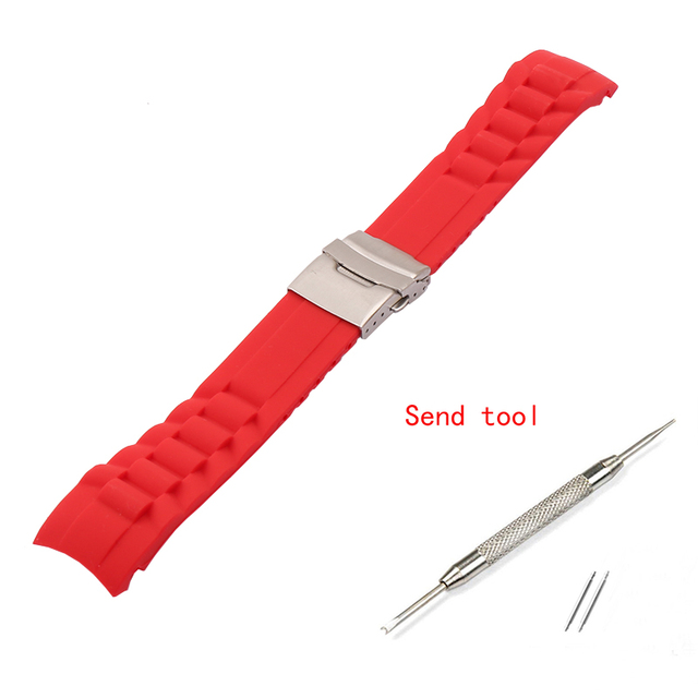 Sale!! New Waterproof 6 Colors Silicone Rubber Watch Wrist Watch Strap Band Replacement 22mm 20mm 10,000 LB Rated Radian