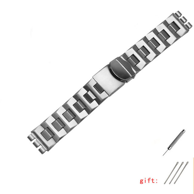 For Swatch Solid Core Metal Bracelet Concave Convex Watch Chain YCS YAS YGS Iron Men and Women Steel Ceramic Watchband