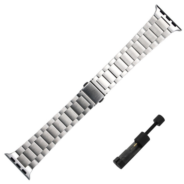 Ultrathin Stainless Steel Strap for Apple Watch 7 6 5 4 3 SE Band 38mm 40mm 44mm 45mm Metal Bracelet for iWatch Watch Series