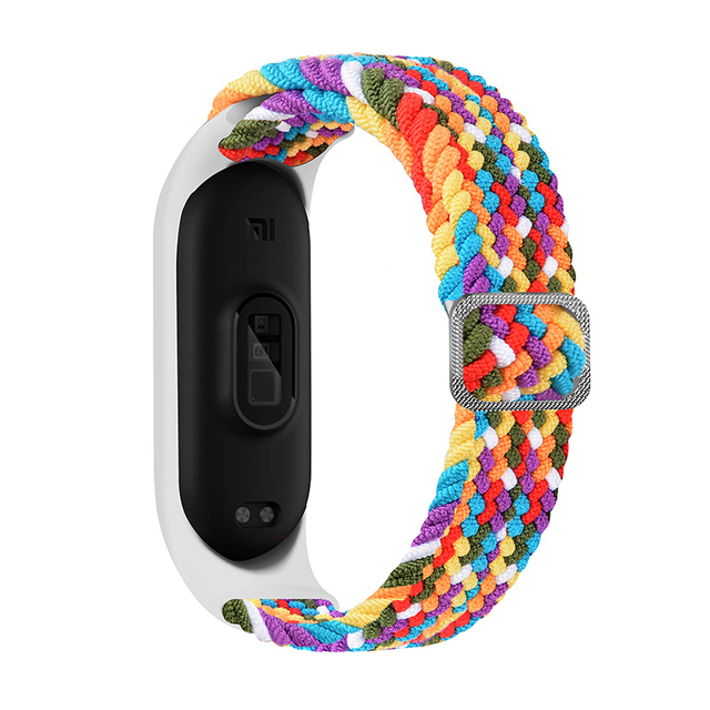 ZHIX مطاطا قابل للتعديل النايلون مضفر سوار ل Mi الفرقة 6 حزام Miband 4 3 correa معصمه ل شاومي Mi الفرقة 5 حزام