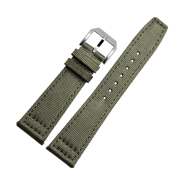 20mm 21mm 22mm Nylon Canvas Fabric Watch Band For IWC Pilot Neurological Time Zone Top Gun Strap Green Black Watch Straps Straps