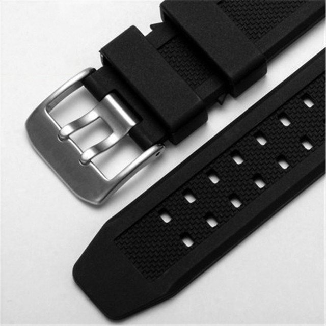 Silicone Watch Band, 23mm, Water Resistant, Black, for Luminox 7251, 3050, 3051, 6402