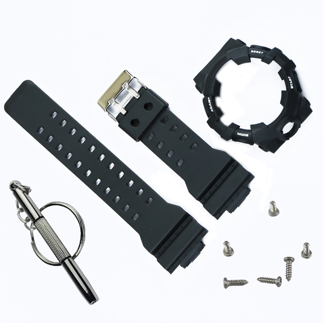 Camo Resin Strap Case Men Watch Accessories for Casio G-SHOCK GA700 GA735 Sports Waterproof Rubber Strap Ladies Watch Band