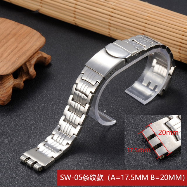 Watch Accessories for Swatch YCS YAS YGS Irony Strap Silver Solid Stainless Steel Watchband for Men/Women Metal Bracelet Stock