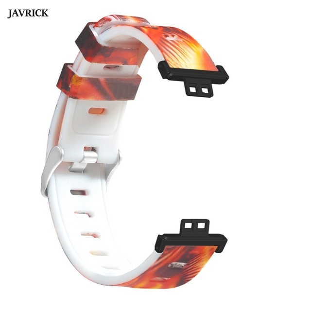 Printed Silicone Strap for Huawei Smart Watch, Soft Water Resistant Sport Watch Band Accessories