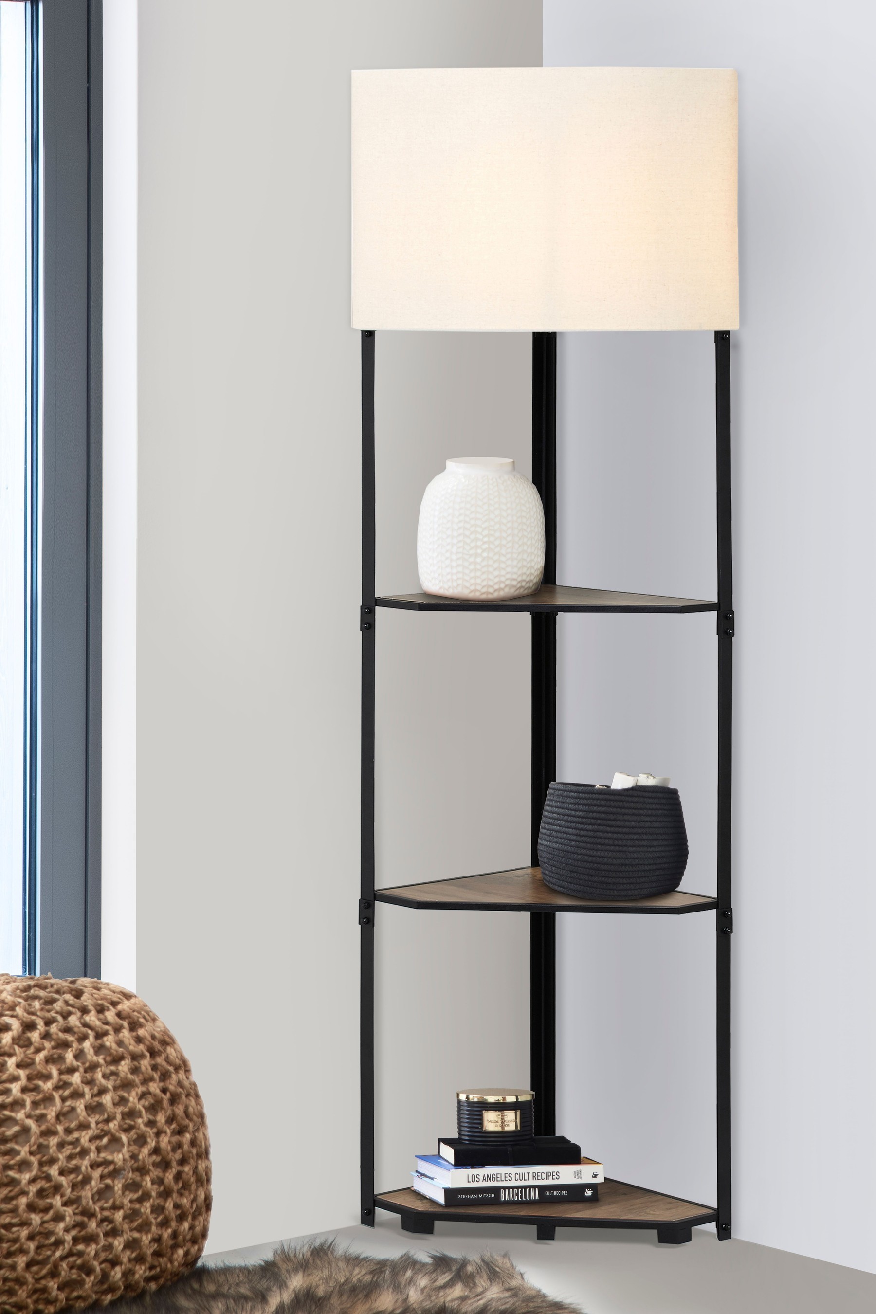 Corner Shelf Floor Lamp