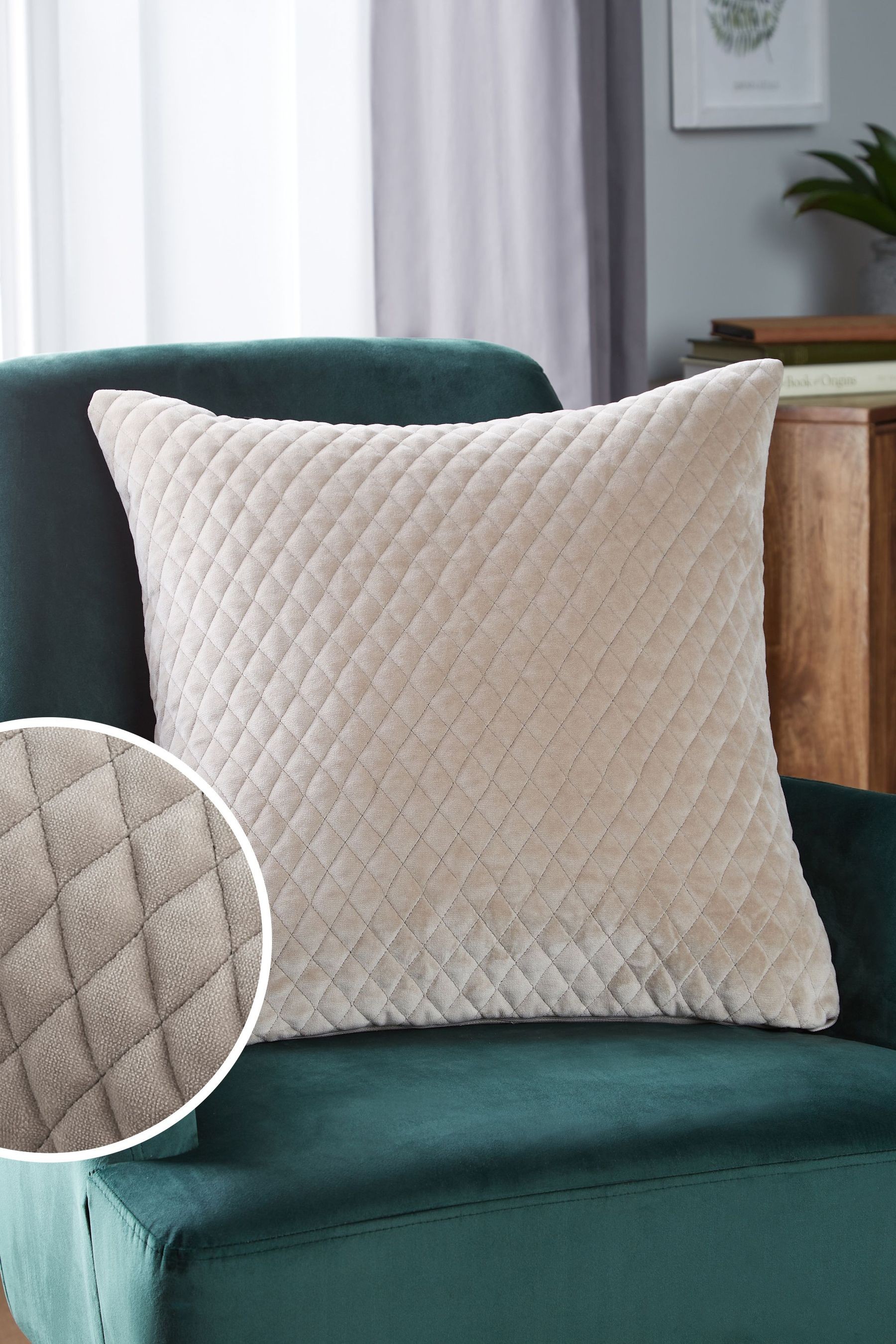 Velvet Quilted Hamilton Cushion Square