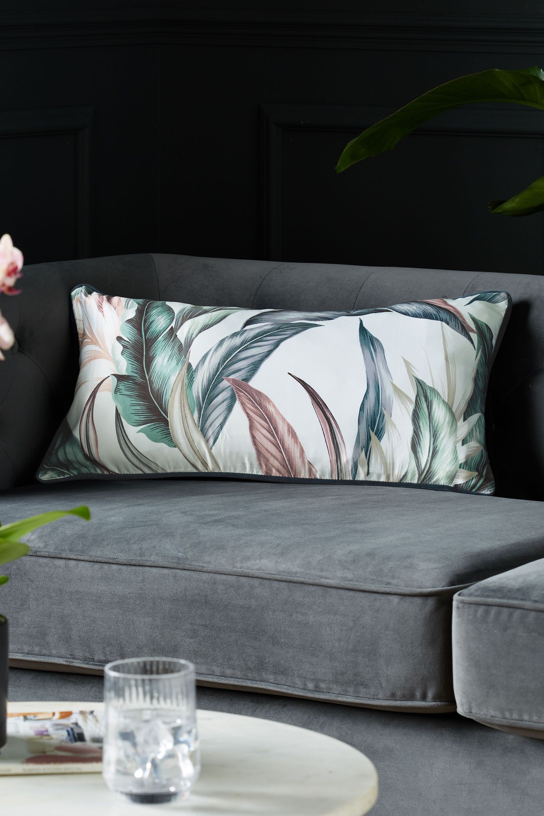 Sasa Floral Leaf Cushion