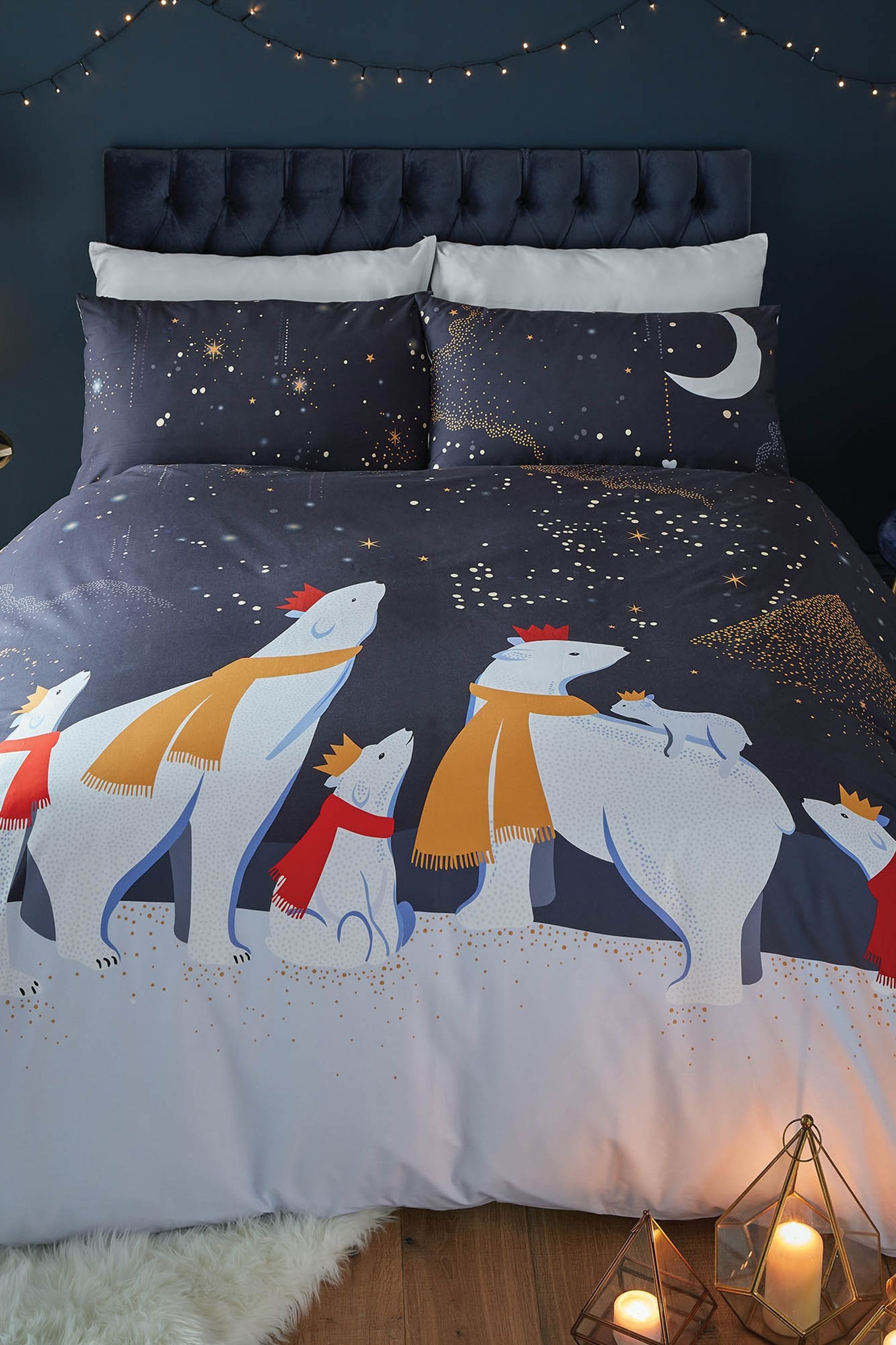 Sara Miller Polar Bears Duvet Cover and Pillowcase Set