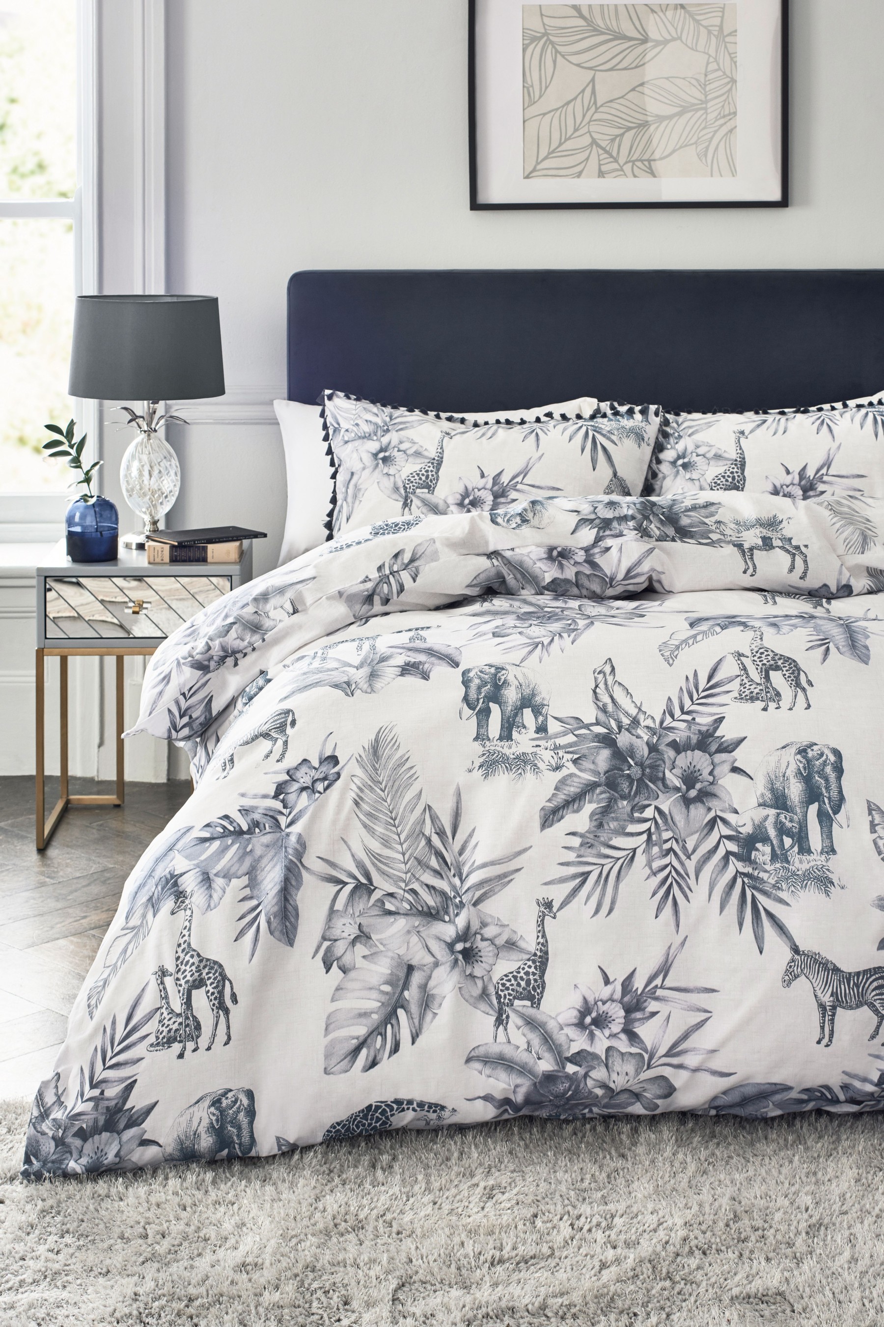 Floral Safari Duvet Cover and Pillowcase Set