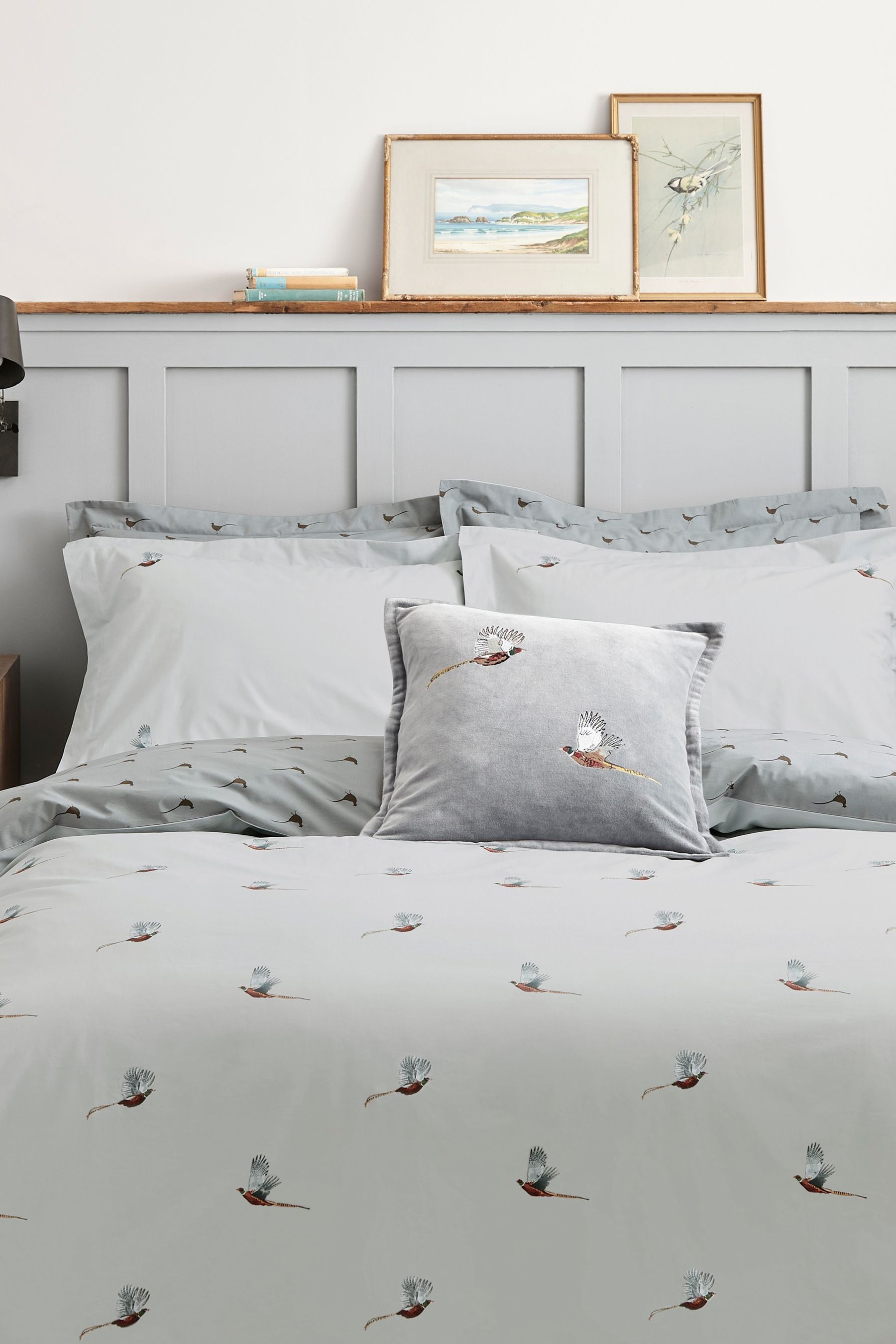 Sophie Allport Pheasants Duvet Cover and Pillowcase Set