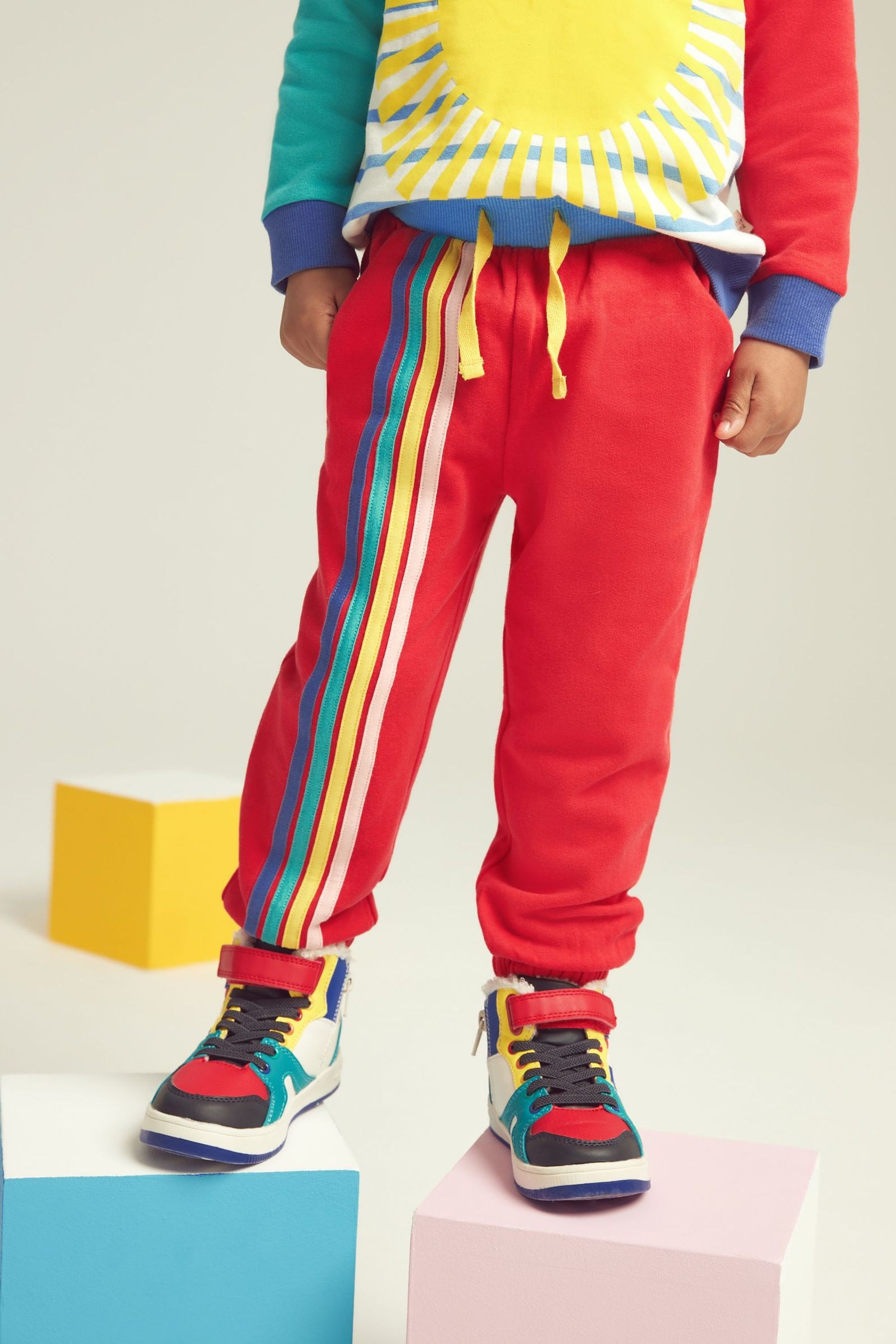 Little Bird Rainbow Stripe Joggers