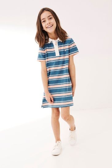 FatFace Blue Polo Shirt Dress