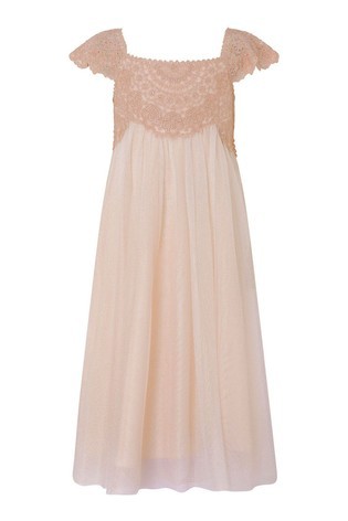 Monsoon Pink Estella Sparkle Dress