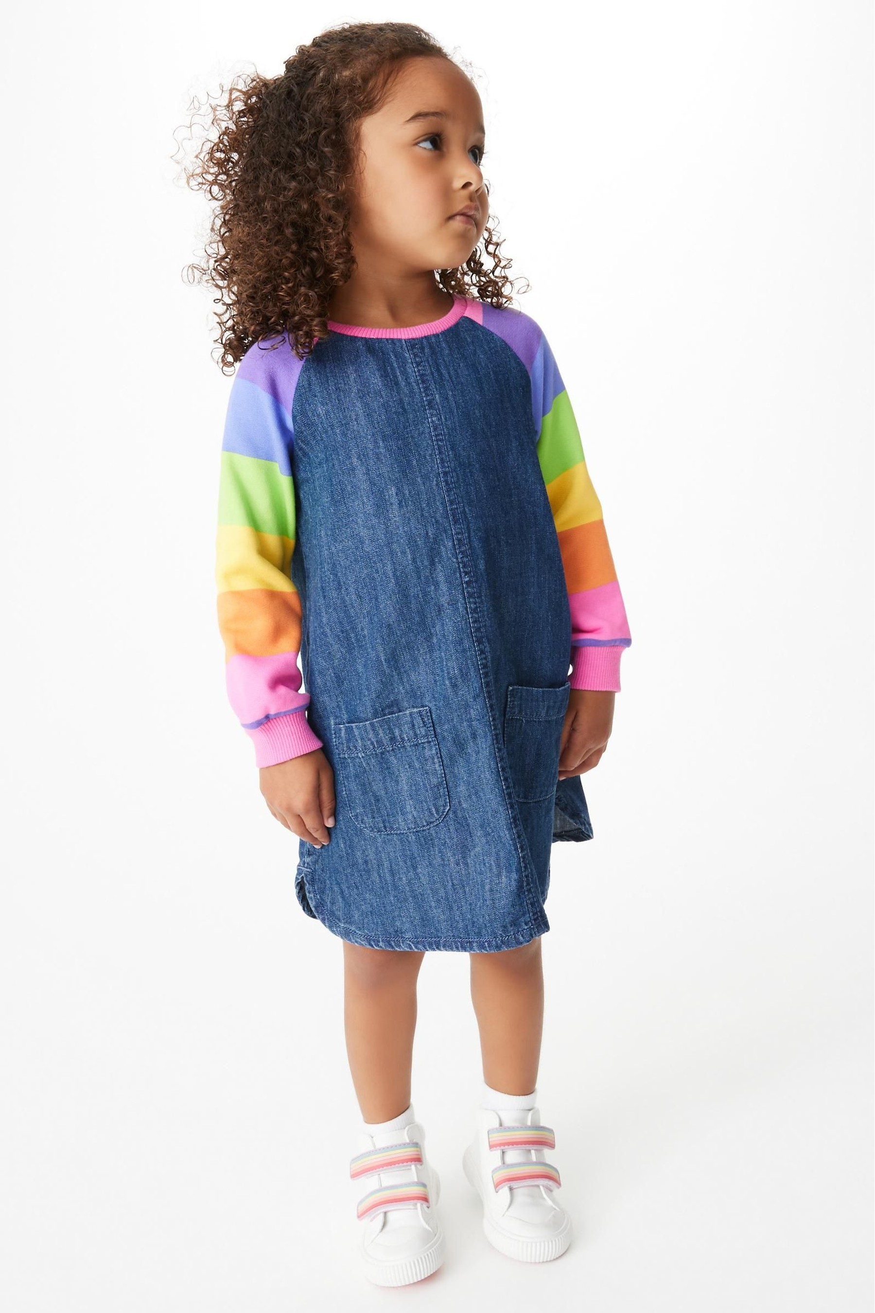 Rainbow Raglan Denim Dress (3mths-7yrs)