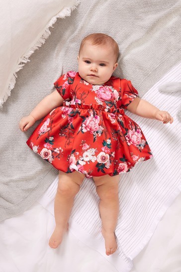 Lipsy Baby Puff Sleeve Dress With Matching Knicker