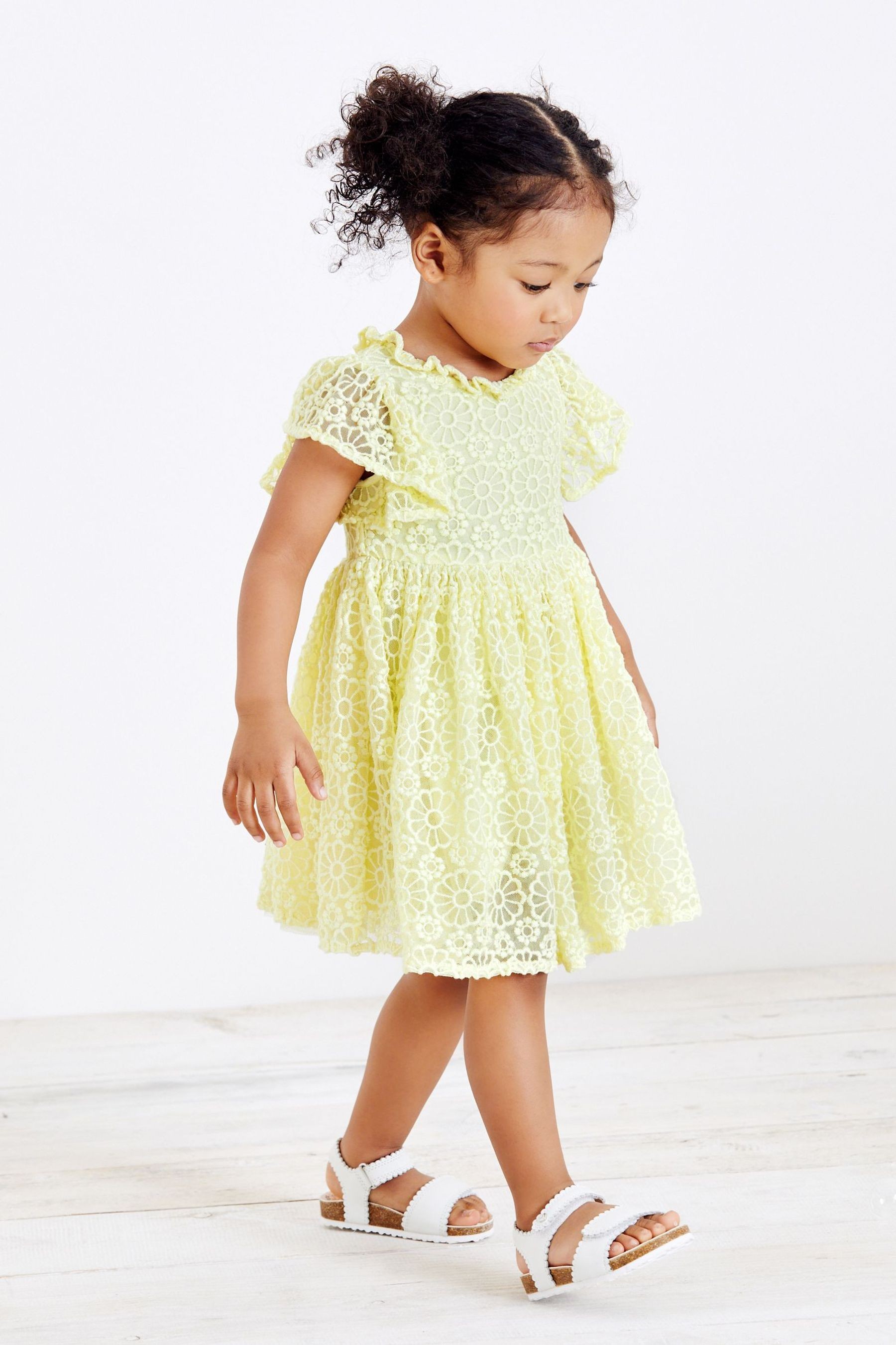 Short Sleeve Party Lace Dress (3mths-7yrs)