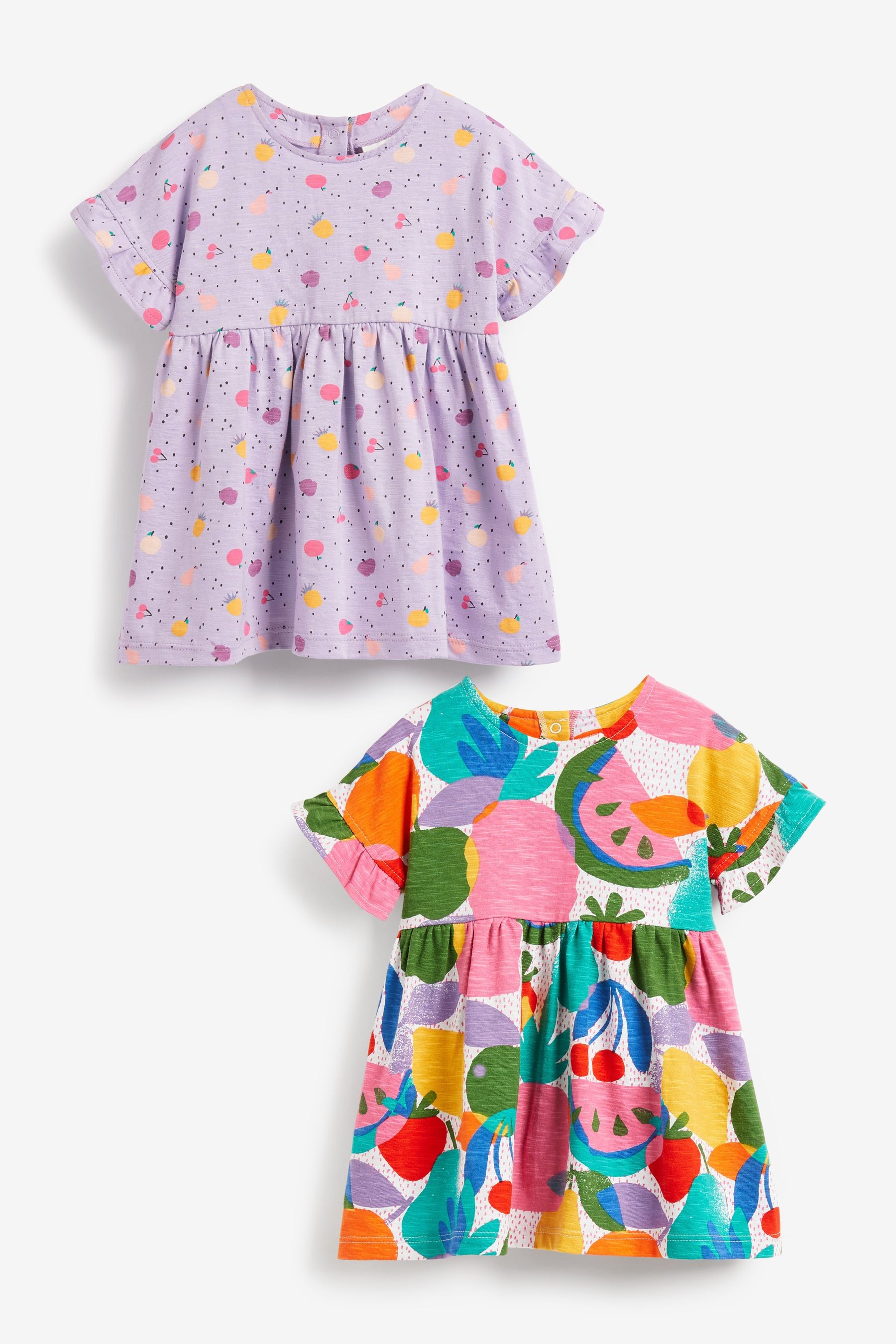 2 Pack Long Sleeved Floral Baby Dresses (0mths-3yrs)