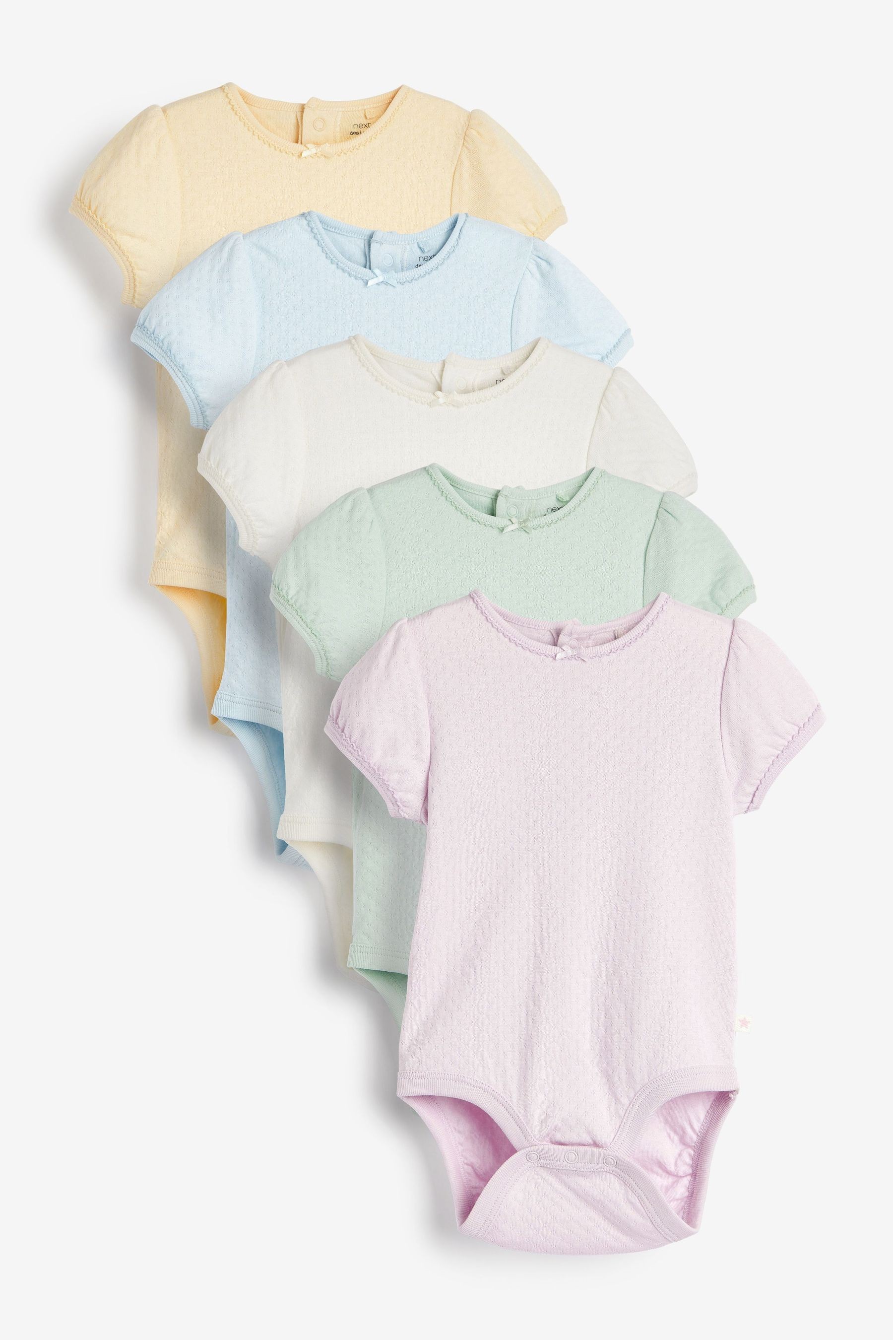 5 Pack Short Sleeve Baby Bodysuits (0mths-3yrs)