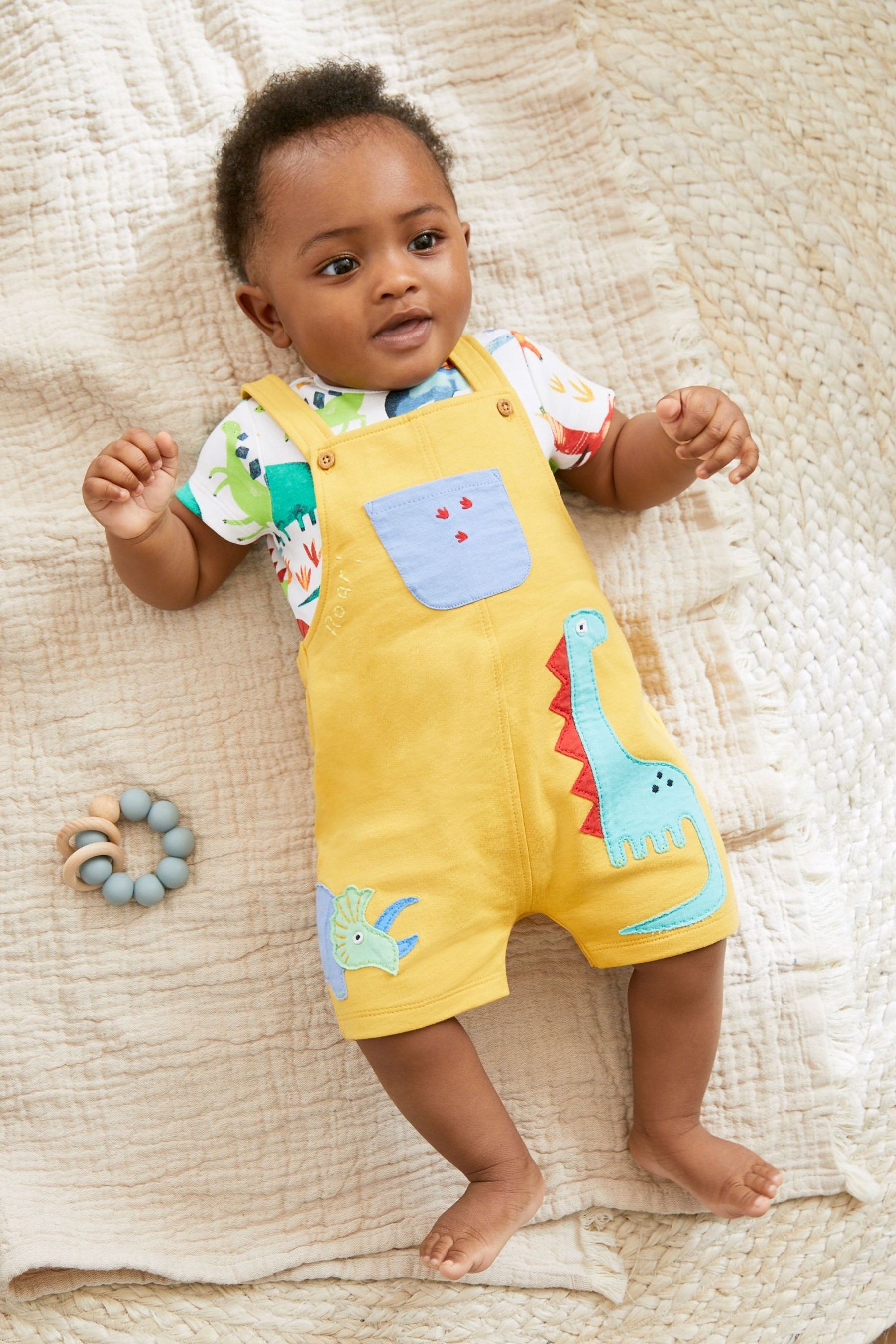 Baby Jersey Dungarees And Bodysuit Set (0mths-2yrs)