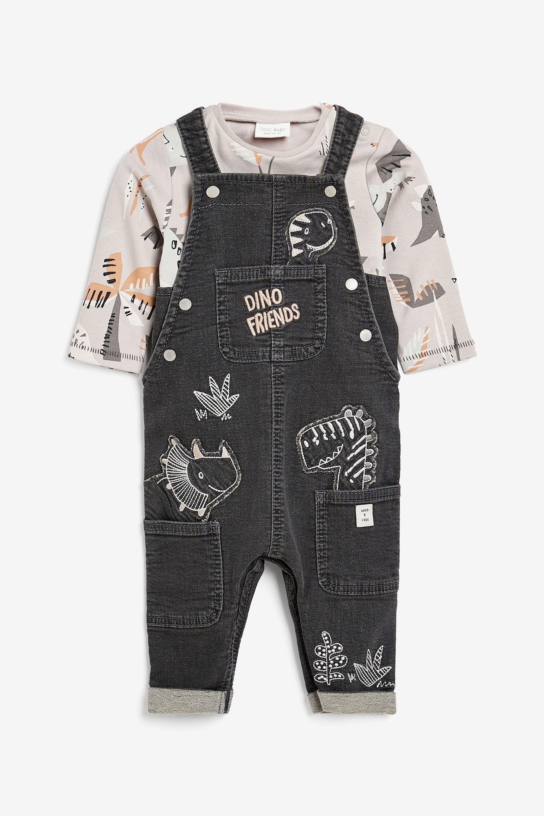 Baby Denim Dungaree And Bodysuit Set (0mths-3yrs)